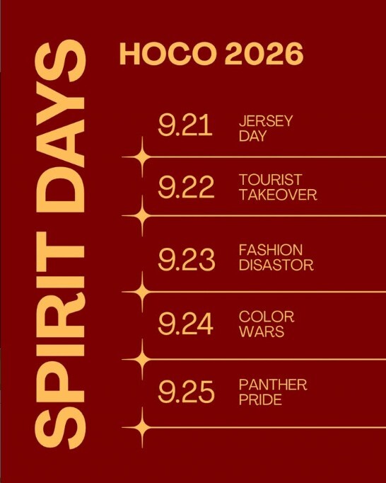 CPHS Homecoming Week Spirit Days 2026